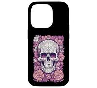 Calavera de Flores romántica de Estilo gótico Carcasa para iPhone 14 Pro