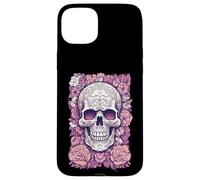 Calavera de Flores romántica de Estilo gótico Carcasa para iPhone 15 Plus