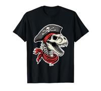 Calavera Dino Pirata Dinosaurio Corsario Camiseta