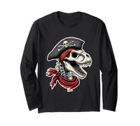 Calavera Dino Pirata Dinosaurio Corsario Manga Larga