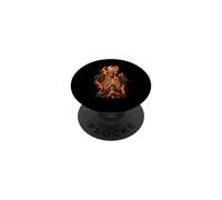 Calavera Espeluznante Halloween Esqueleto Fuego Oscuro fantasía PopSockets PopGrip Adhesivo