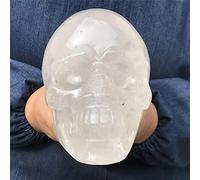 Calavera fantasma de cristal tallada a mano de cuarzo blanco transparente, 60-100 g 4 cm