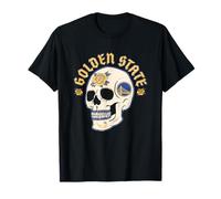 Calavera Floral de Halloween de Golden State Warriors de la NBA Camiseta