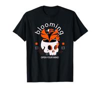 Calavera floreciente Abre tu Mente Streetwear Camiseta