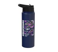 Calavera fósil de Acrocanthosaurus: Terror of the South Streetwear Stainless Steel Insulated Water Bottle