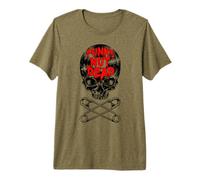 Calavera gótica de Punks Not Dead, Punk Rock, Vintage, Amante del Vinilo Camiseta Premium