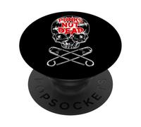 Calavera gótica de Punks Not Dead, Punk Rock, Vintage, Amante del Vinilo PopSockets PopGrip Adhesivo