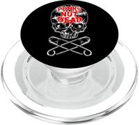 Calavera gótica de Punks Not Dead, Punk Rock, Vintage, Amante del Vinilo PopSockets PopGrip para MagSafe