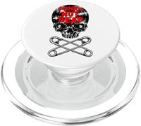 Calavera gótica de Punks Not Dead, Punk Rock, Vintage, Amante del Vinilo PopSockets PopGrip para MagSafe