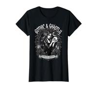 Calavera gótica y espantosa para Siempre Espeluznante Dama Oscura Camiseta gráfica económica, Mujer, Negro, XL