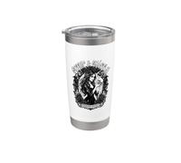 Calavera gótica y espantosa para siempre espeluznante dama oscura Vaso térmico de acero inoxidable de doble pared