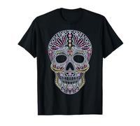 Calavera Huichol Day The Dead Sugar Skull Dia De Los Muertos Camiseta