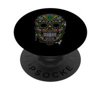 Calavera Huichol Day The Dead Sugar Skull Dia De Los Muertos PopSockets PopGrip Adhesivo