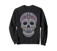 Calavera Huichol Day The Dead Sugar Skull Dia De Los Muertos Sudadera