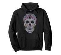 Calavera Huichol Day The Dead Sugar Skull Dia De Los Muertos Sudadera con Capucha