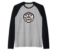 Calavera llorona de Haida Art, Costa noroeste del Pacífico Camiseta Manga Raglan