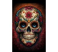 Calavera mexicana: Cuaderno / libro de notas / Interior rayado para la escuela, estudiantes, regalo para niños, niños, niñas, cuaderno de Halloween
