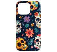 Calavera mexicana sugar skull doodle Dia de los muertos Carcasa para iPhone 16 Pro