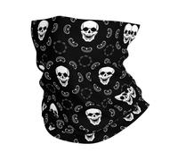 Calavera Muerta Muerte Cachemir Negro Retro Unisex Snood Suave Bandana Térmica Calentador De Cuello para Invierno Esquí Deportes Clima Frío