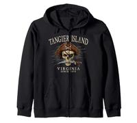 Calavera Pirata de la Isla de Tánger Virginia Desde 1670, Marfil Sudadera con Capucha