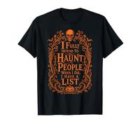 Calavera Sarcástica Asustar Personas Dark Humor Halloween Camiseta
