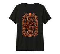 Calavera Sarcástica Asustar Personas Dark Humor Halloween Camiseta Premium