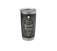 Calavera Sarcástica Asustar Personas Dark Humor Halloween Vaso térmico de acero inoxidable de doble pared