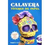 Calavera títeres de papel: ¡5 plantillas de títeres para recortar y crear! (Libros de manualidades en español)