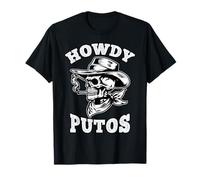 Calavera Vaquera Howdy Hola Putos Funny Western Spanish Camiseta