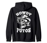Calavera Vaquera Howdy Hola Putos Funny Western Spanish Sudadera con Capucha