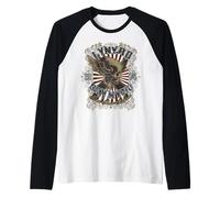 Calavera Vintage de Lynyrd Skynyrd Sweet Home Alabama Biker 1974 Camiseta Manga Raglan