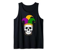 Calavera Vudú Bufón Mardi Gras Camiseta sin Mangas