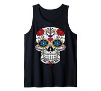 Calavera y rosas Halloween Camiseta sin Mangas
