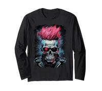 Calavera zombi Horror Punk Manga Larga