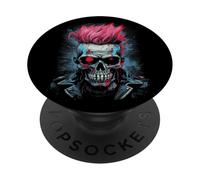 Calavera zombi Horror Punk PopSockets PopGrip Adhesivo