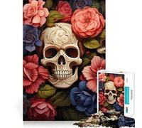 Calaveras de azúcar y Flores Rompecabezas difícil para Adultos 1000 Piezas Juguete de lógica Vínculo Familiar Corte de precisión Sorpresa cálida 50x75cm
