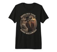 Calaveras de médico de la Peste Halloween Espeluznante Arte Vintage Camiseta Premium