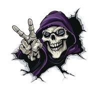 Calaveras para trasera del coche Calavera, pegatinas y calcomanías para coches con calavera,Calavera de esqueleto de Halloween - Adhesivo decorativo de Halloween Calavera para coche con tes
