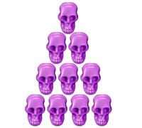 Calaveras pequeñas para Halloween,Calaveras en miniatura - 100 figuras de paisajes con cabezas de calavera pequeñas,Calaveras esqueléticas de Halloween, objetos de escena para bromas, modelo realista