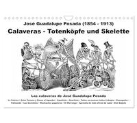 Calaveras - Totenköpfe und Skelette (Wandkalender 2026 DIN A4 quer), CALVENDO Monatskalender: Tag der Toten und Halloween
