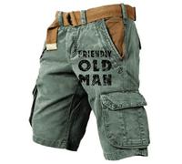 Calcas De Trabalho Homem, Pantalones Cortos Cargo para Hombre, Informales, Holgados, De Verano, para Entrenamiento, con Bolsillos con Cremallera, para Uso Diario Al Aire Libre.