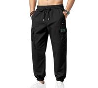 Calças De Trabalho, Pantalones Cargo Largos De Verano para Hombre Color Liso con Múltiples Bolsillos Corte Holgado Estilo Chino Pantalones Deportivos Modernos Pantalon Tácticos para Exteriores