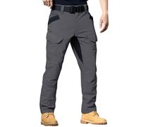 Calças Homem, Pantalones Cargo Largos De Color Liso Para Hombre Con Múltiples Bolsillos Corte Regular Ligeros Y Cómodos Ideales Para El Combate Entrenamiento Táctico Senderismo Y Trekking Al Aire