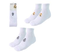 Calcentines Cortos REAL MADRID 3458 Talla 39/42 Blanco, Pack x2