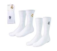 Calcentines REAL MADRID 3433 Talla 39/42 Blanco, Pack x2