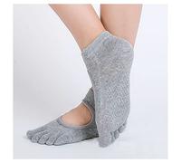 Calcetín Antideslizante 5 dedo dedo dedo sin respaldo Mujeres de verano Calcetines deportivos Color sólido Nonslip Calcetines de tobillo de silicona for yoga y pilates 6 colores Calcetines De Punta(Ro