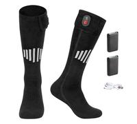 Calcetin Calefactable para Hombres, Calcetines Calefactables para Mujer Recargables, con Batería Recargable 5000 mAh, para Exteriores Invierno Esquí Camping(Black)
