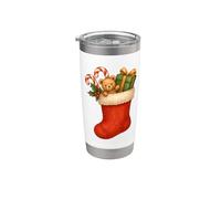 Calcetín con Juguetes y Bastones de Caramelo Vaso térmico de acero inoxidable de doble pared