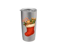 Calcetín con Juguetes y Bastones de Caramelo Vaso térmico de acero inoxidable de doble pared