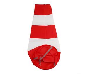 Calcetín de medición de viento para operaciones terrestres de aeropuerto, herramienta de observación meteorológica con anillos de entrada y salida reforzados para un despliegue estable (60 cm)